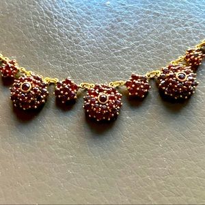 Necklace & Ring Set | Garnet | Gold Tone | Size 6